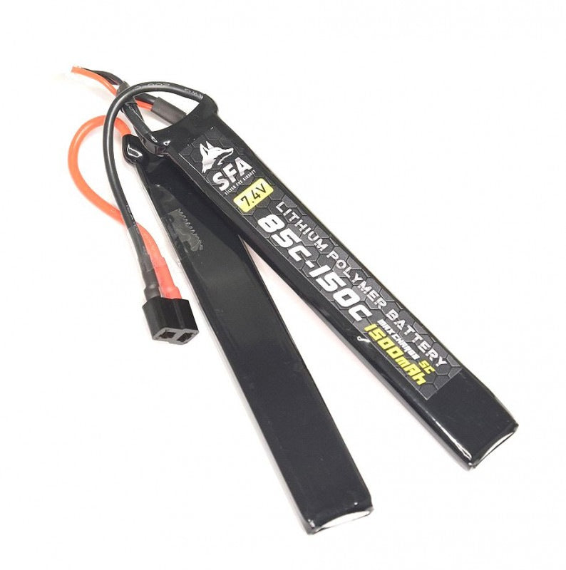SFA LiPo バッテリー 7.4V 1500mAh 85C セパレートタイプ  【タミヤミニ｜Tコネクタ｜XT30】