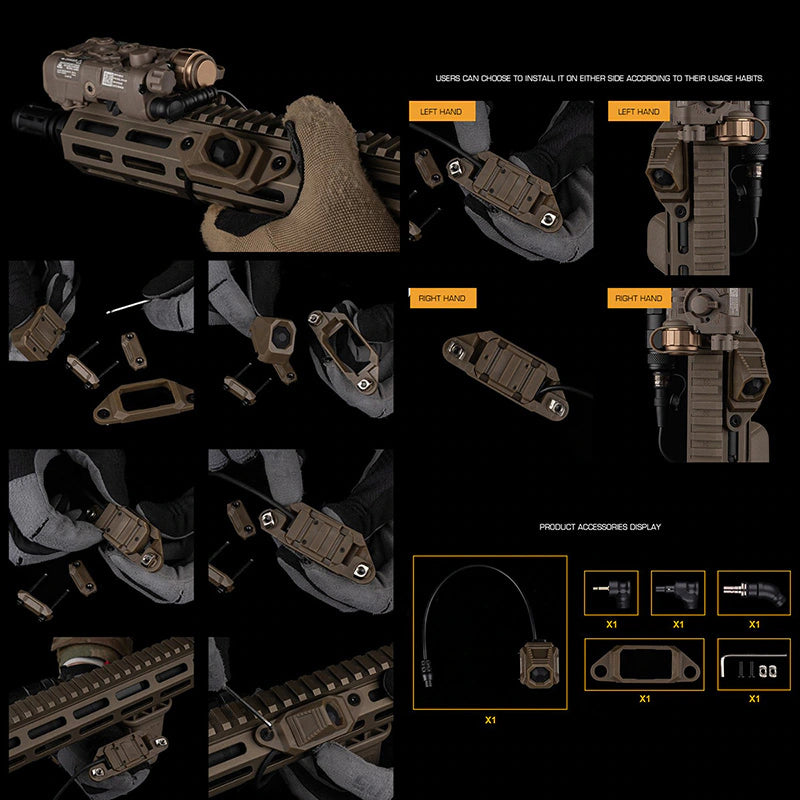 WoSporT UNUTY Tactical AXON SLタイプ ワイヤースイッチ 各種ライト PEQ対応