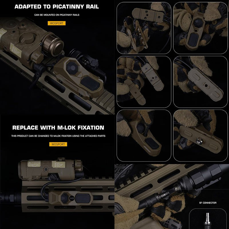 WoSporT Unity Tactical AXONスタイル デュアルスイッチ Crane Laserプラグ+SureFire ライトプラグ