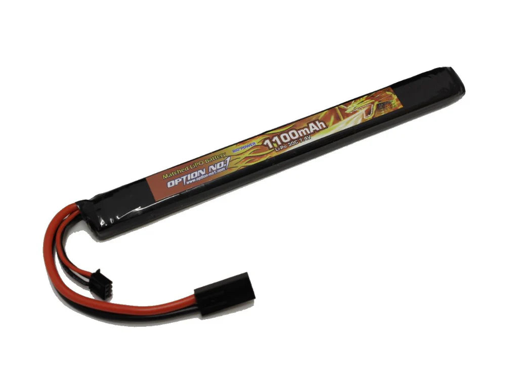 Option No.1 LiPo 7.4V 1100mAh 30C AKスティック 8.14Wh タミヤミニ