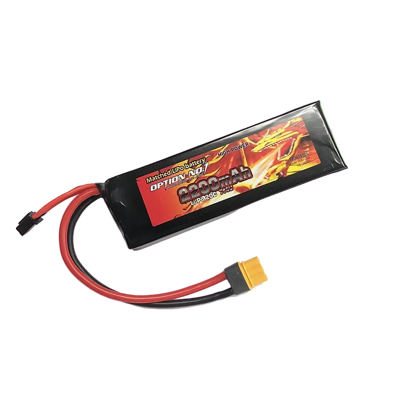 Option No.1 LiPo 7.4V 2200mAh 20C ミニS 16.28Wh MR30
