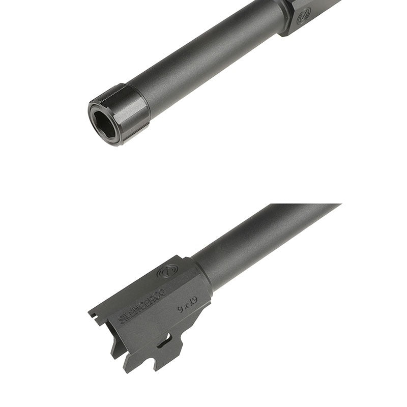 C&C Tac SilencerCoスタイル タクティカル アウターバレル 11mm正ネジ 14mm逆ネジ (SIG AIR / VFC M18対応) BK