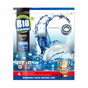 G&G 生分解性 高精度 バイオBB弾 0.25g / 4,000 発入 / ホワイト【保証指定BB弾】