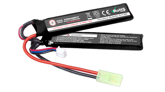 G&G LiPo 7.4V 1100mAh 20C セパレート 8.14Wh タミヤミニ