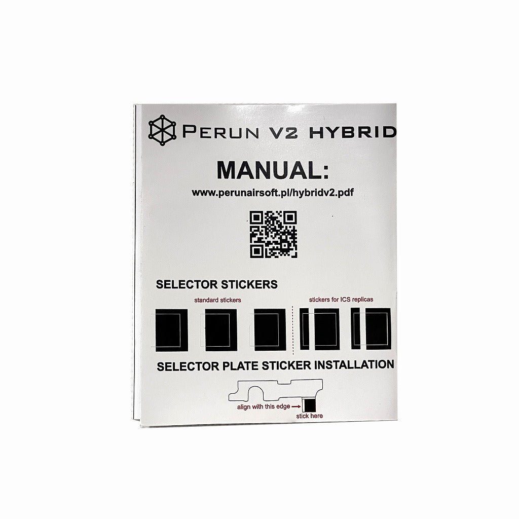 PERUN V2 HYBRID PRO セレクターステッカー&英語マニュアル&ロゴステッカー