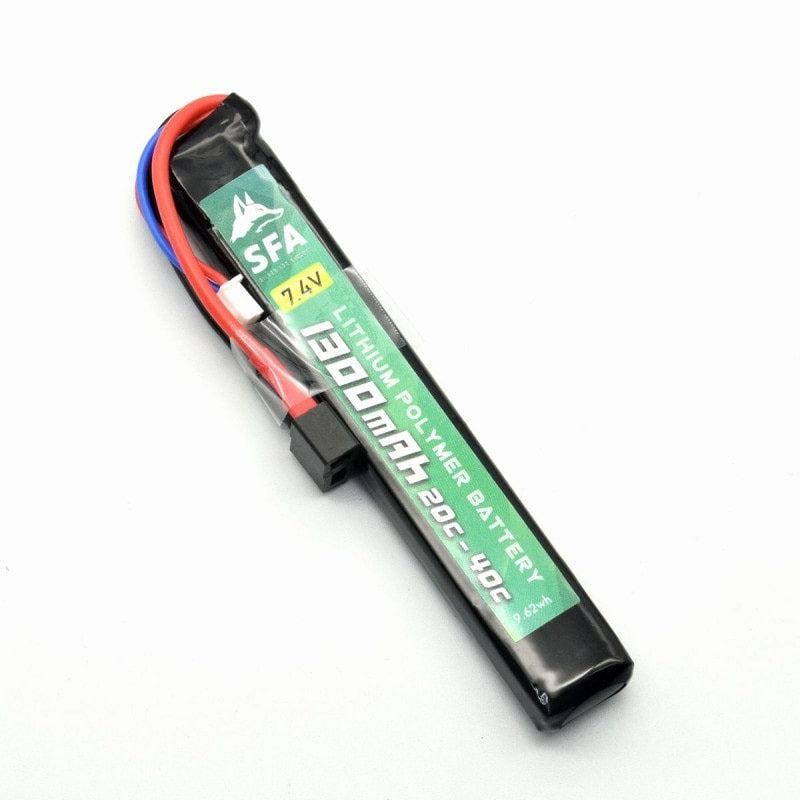SFA LiPo 7.4V 1300mAh 20C スティック 9.62Wh Tコネクタ
