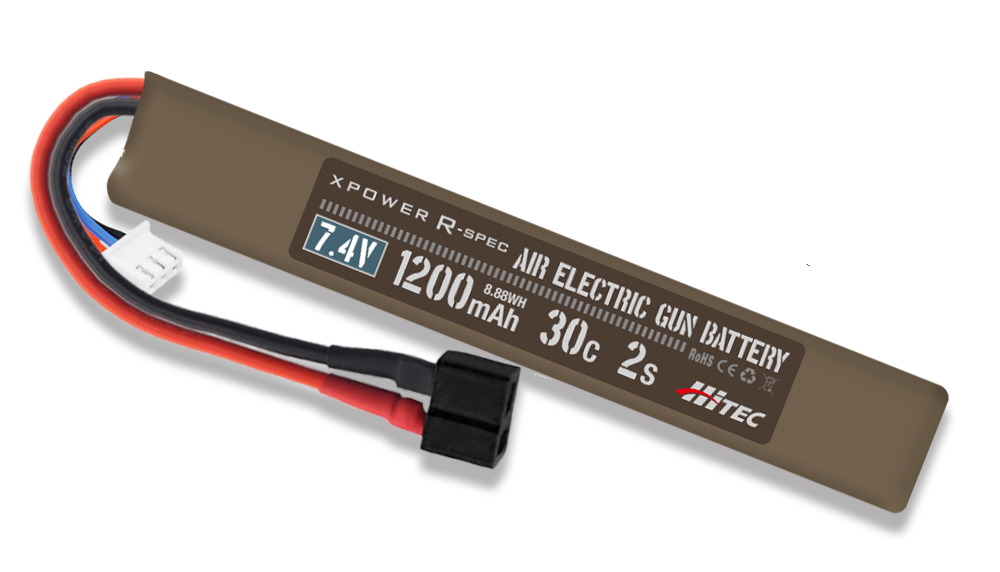 HiTEC LiPo 7.4V 1200mAh 30C スティック 8.88Wh Tコネクタ