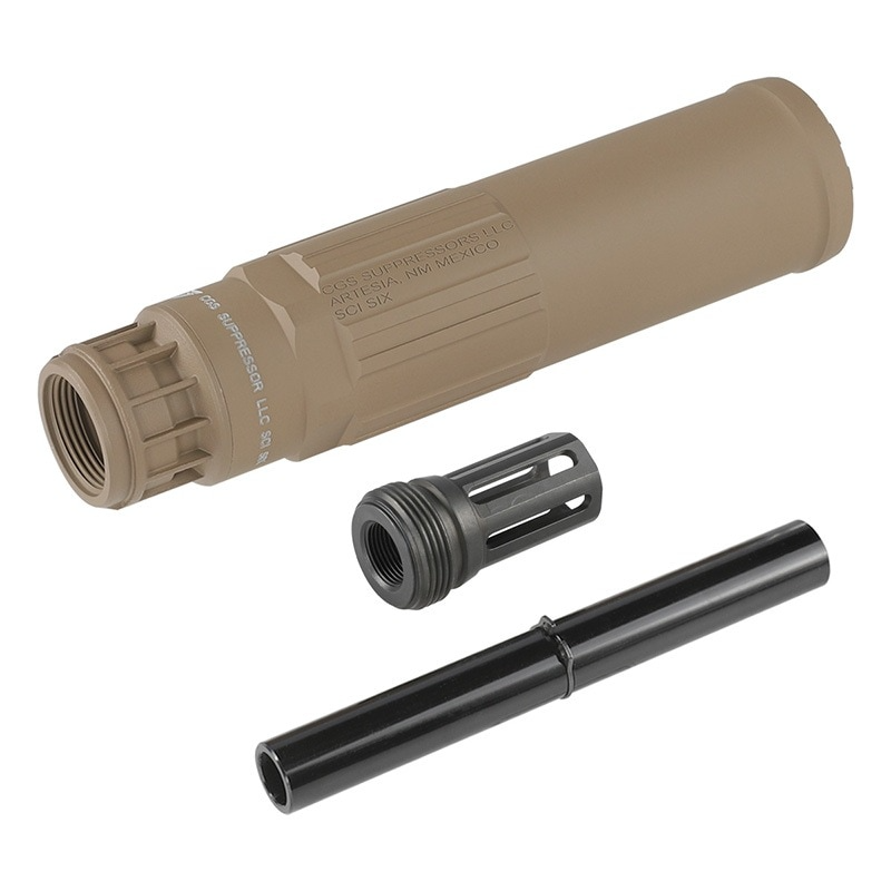 Airsoft Artisan CGS SCI-SIXタイプ QDダミーサプレッサー 14mm逆