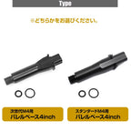 LayLax 東京マルイ M4用アウターバレルベース 4インチ 次世代M4用