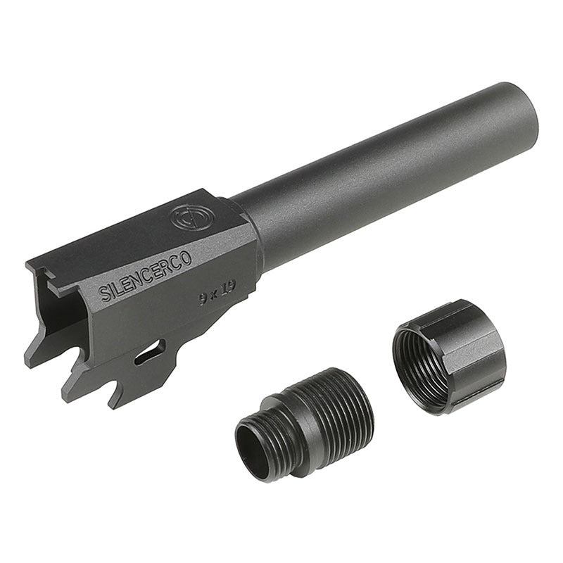 C&C Tac SilencerCoスタイル タクティカル アウターバレル 11mm正ネジ 14mm逆ネジ (SIG AIR / VFC M18対応) BK