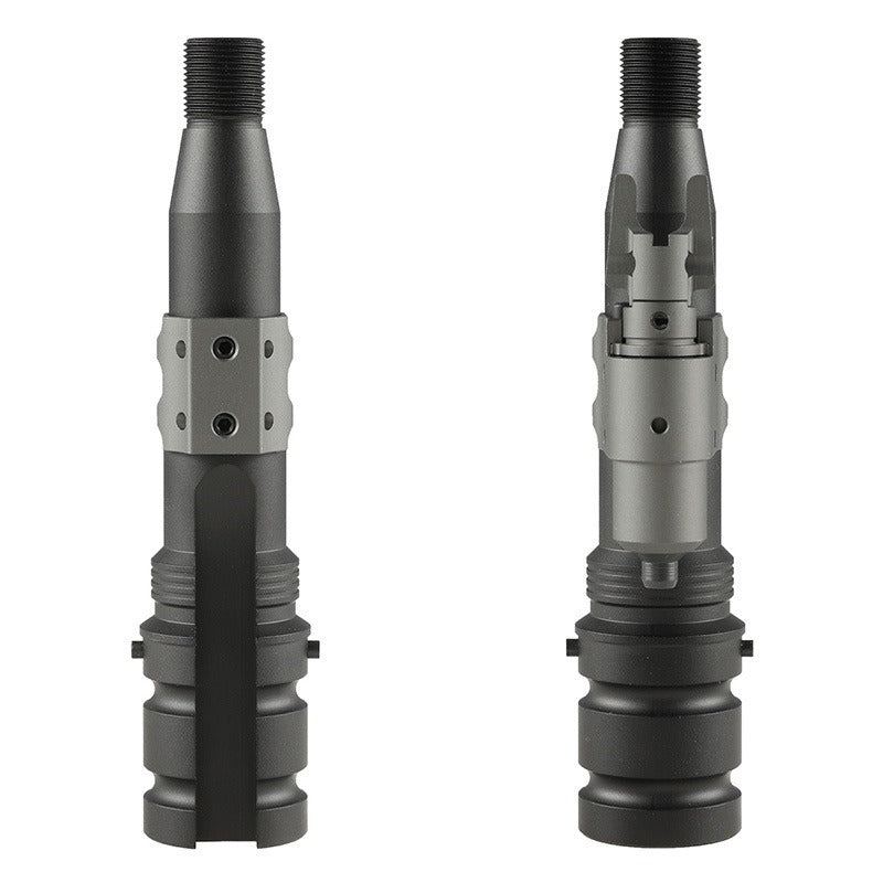 Airsoft Artisan Rattlerタイプ 5.5inchアウターバレル＆ガスブロックセット (SIG AIR MCX Virtus/Legacy AEG) BK