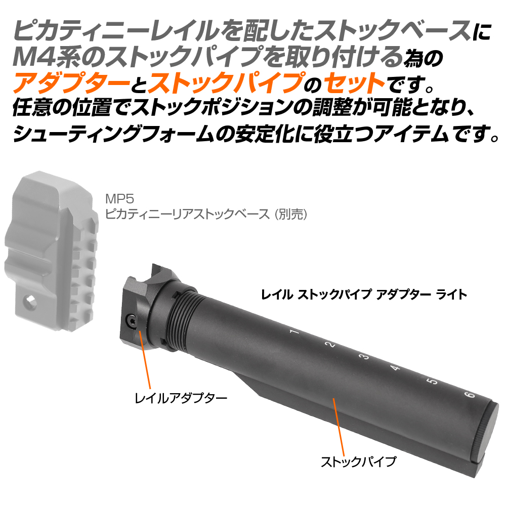 夏・お店屋さん Lay Lax レイルストックアダプター MAGPUL CTRタイプ