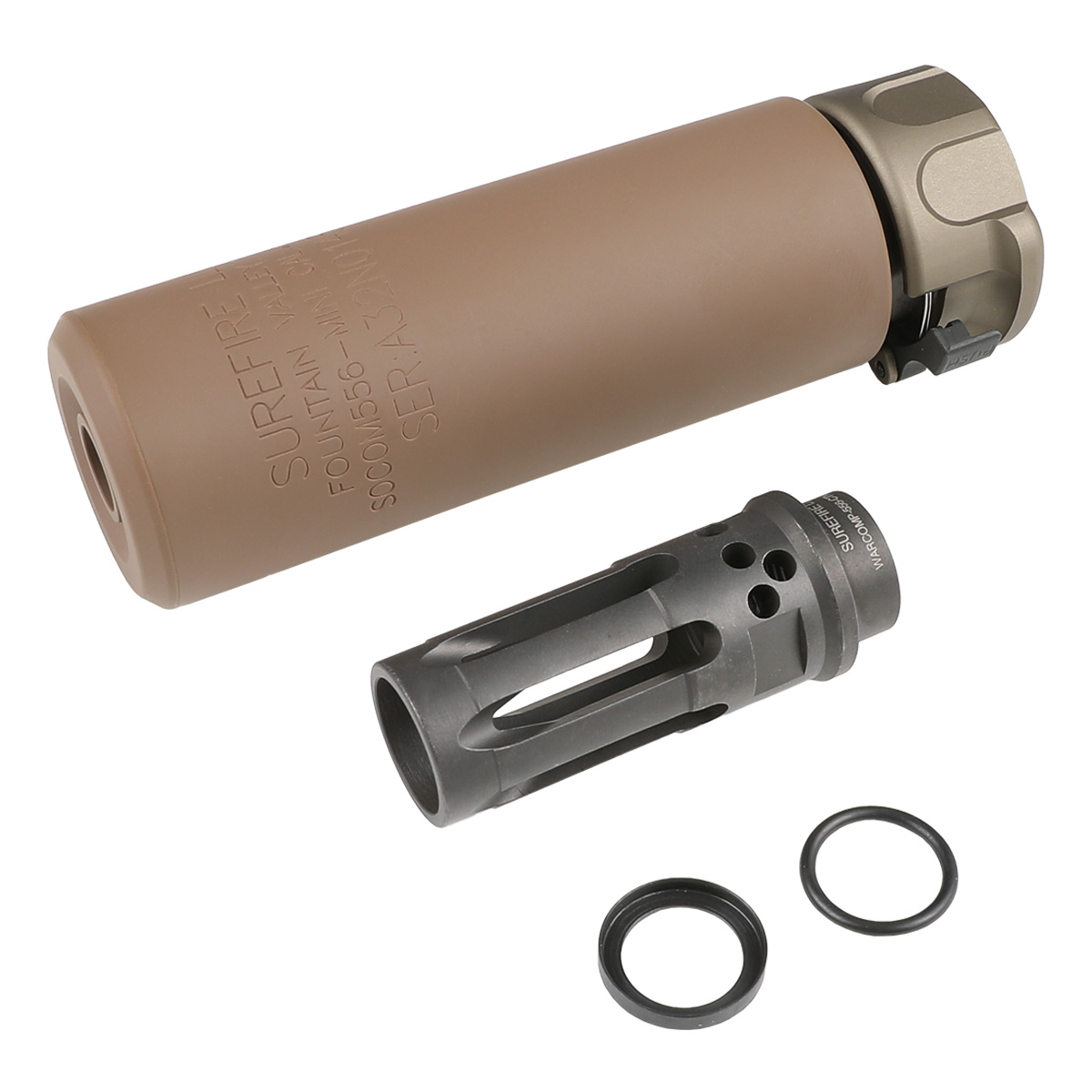 即日発送 SOCOM556 RC FDE QDサプレッサー ハイダーセット 刻印無し 